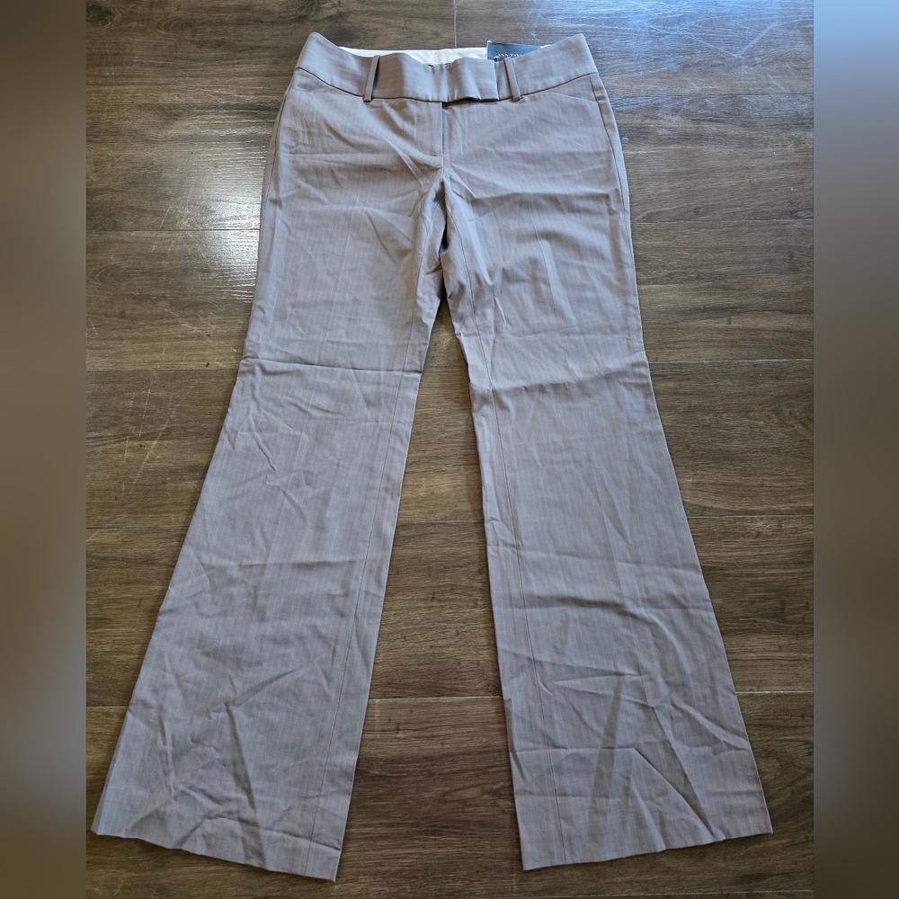 NWT Ann Taylor Gray Pin Stripe Women's Trouser Pants Size 6